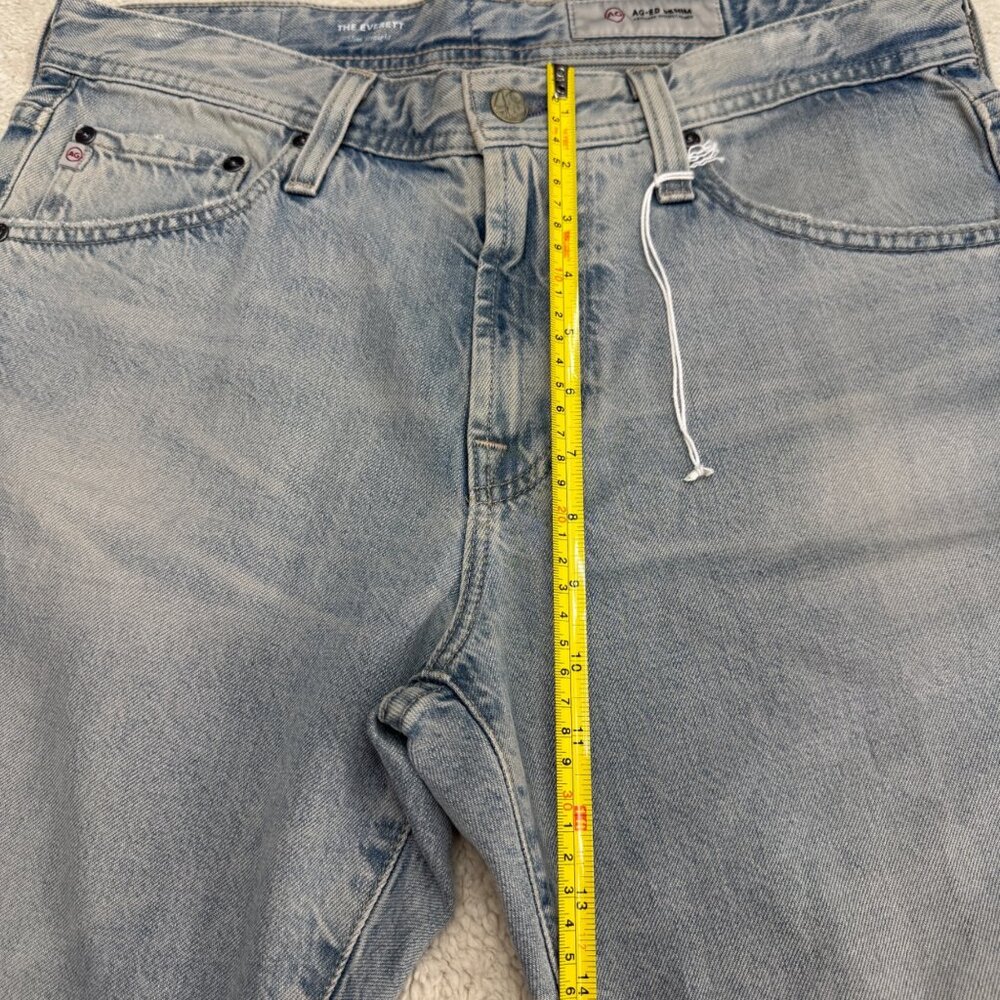 NEW AG Everett Slim Straight Jean Men's Light Blue Distressed Denim Pants, Sz 32 - Picture 11 of 11